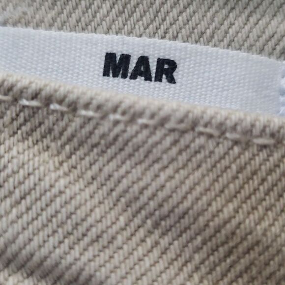 MNG Denim Jeans Women's sz 12 Mar Tan Sand Straight Fit - Picture 3 of 5